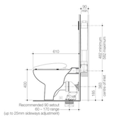 Leda Invisi Series II Caroma Toilet Suite Wall Faced White